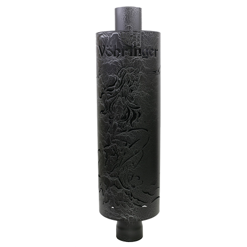 Дымоход-конвектор Русалка, Ф115 L 1,0м (Черный)