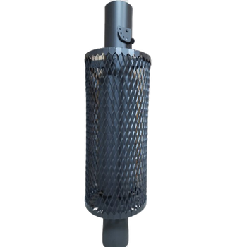 Дымоход-конвектор с сеткой для камней, Ф115 L 1,0м (Черный)